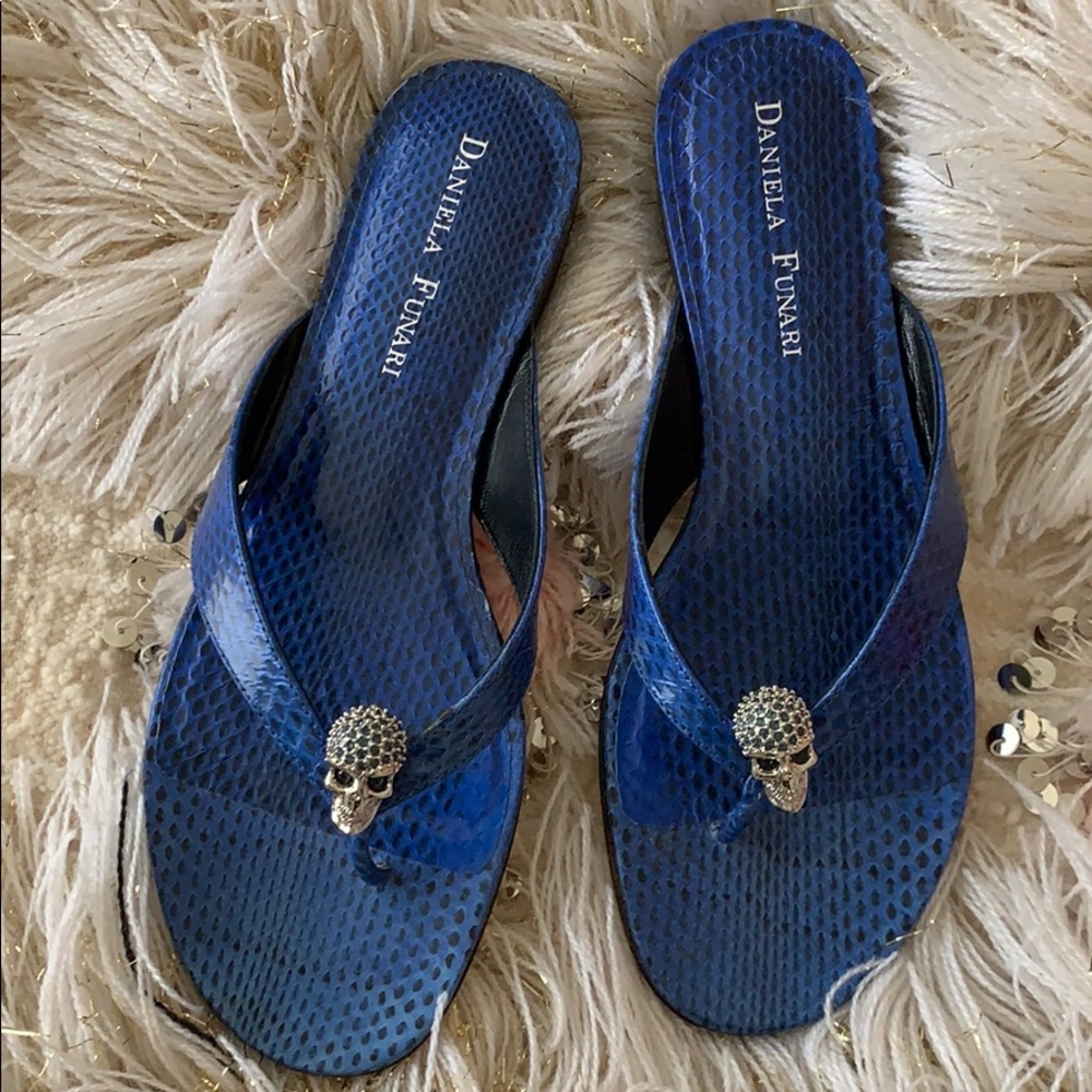 Daniela Funari skull leather sandals